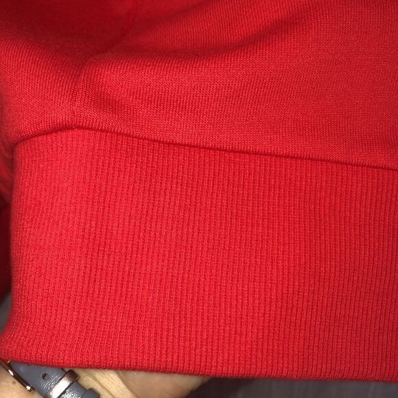 Skechers L NWOT Red Cotton Blend Crewneck Pullover Sweatshirt - Picture 6 of 8